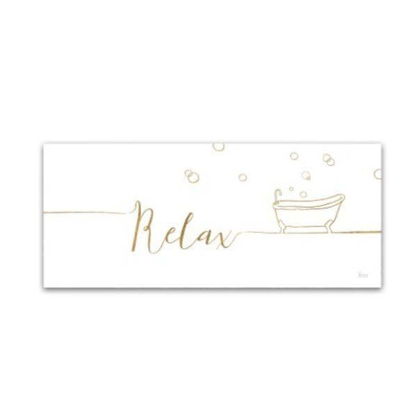 Veronique Charron 'Underline Bath I' Canvas Art, 8x19, Trademark Fine Art, Mfr#: WAP01357-C819GG